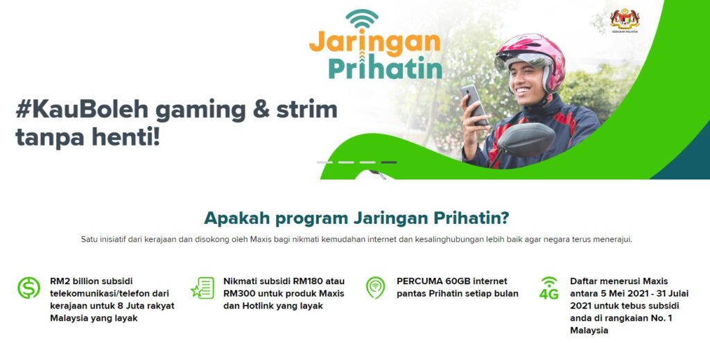 Prihatin phone maxis Jaringan Prihatin
