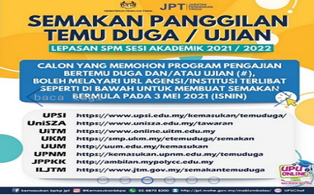 Upm semakan temuduga UNIT PENGAMBILAN