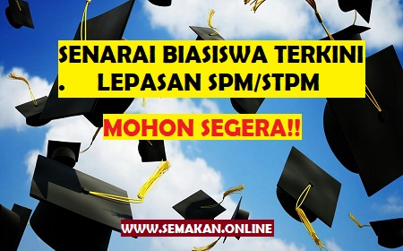 Spm biasiswa lepasan Senarai biasiswa