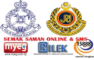 Cara Semak Saman PDRM dan JPJ Secara Online dan SMS