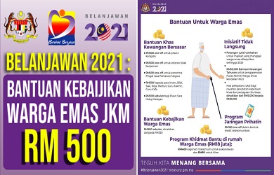 Cara Mohon Bantuan Warga Emas RM500 oleh Jabatan Kebajikan Masyarakt (JKM)