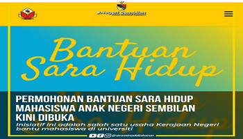 Permohonan Bantuan Sara Hidup Mahasiswa Negeri Sembilan