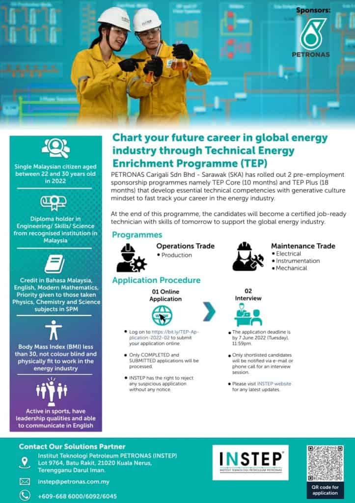 Cara Mohon Program Technical Enrichment Energy Program (TEP) di INSTEP