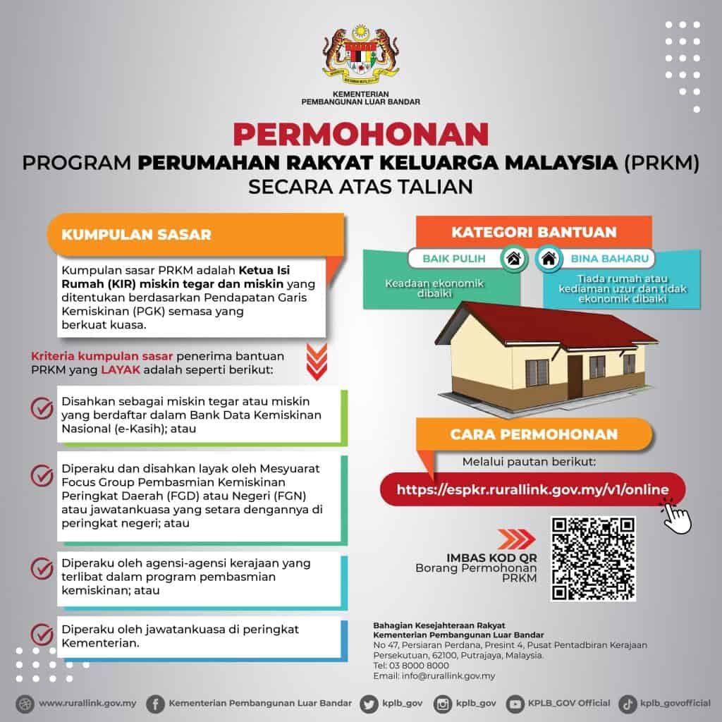 Cara Mohon Program Perumahan Rakyat Keluarga Malaysia (PRKM) Terkini 2022