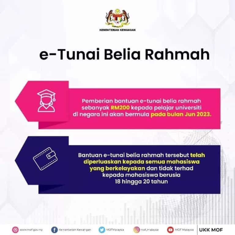 Cara Daftar dan Tebus Kredit e-Tunai Belia Rahmah 2023