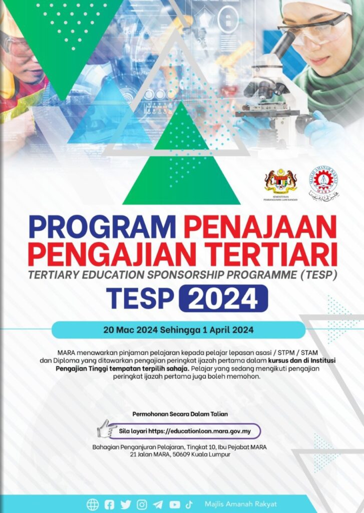 Cara Mohon Program TESP 2024 Tajaan MARA